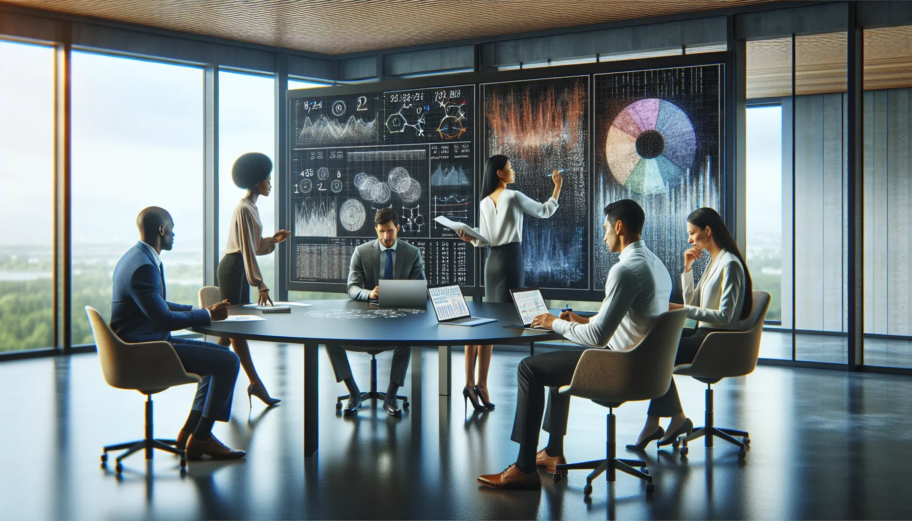 diverse team discussing the significance of unique identifiers in an office.