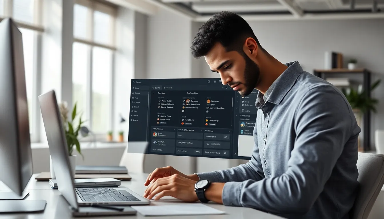 person using CK2Generator in a modern office setting.