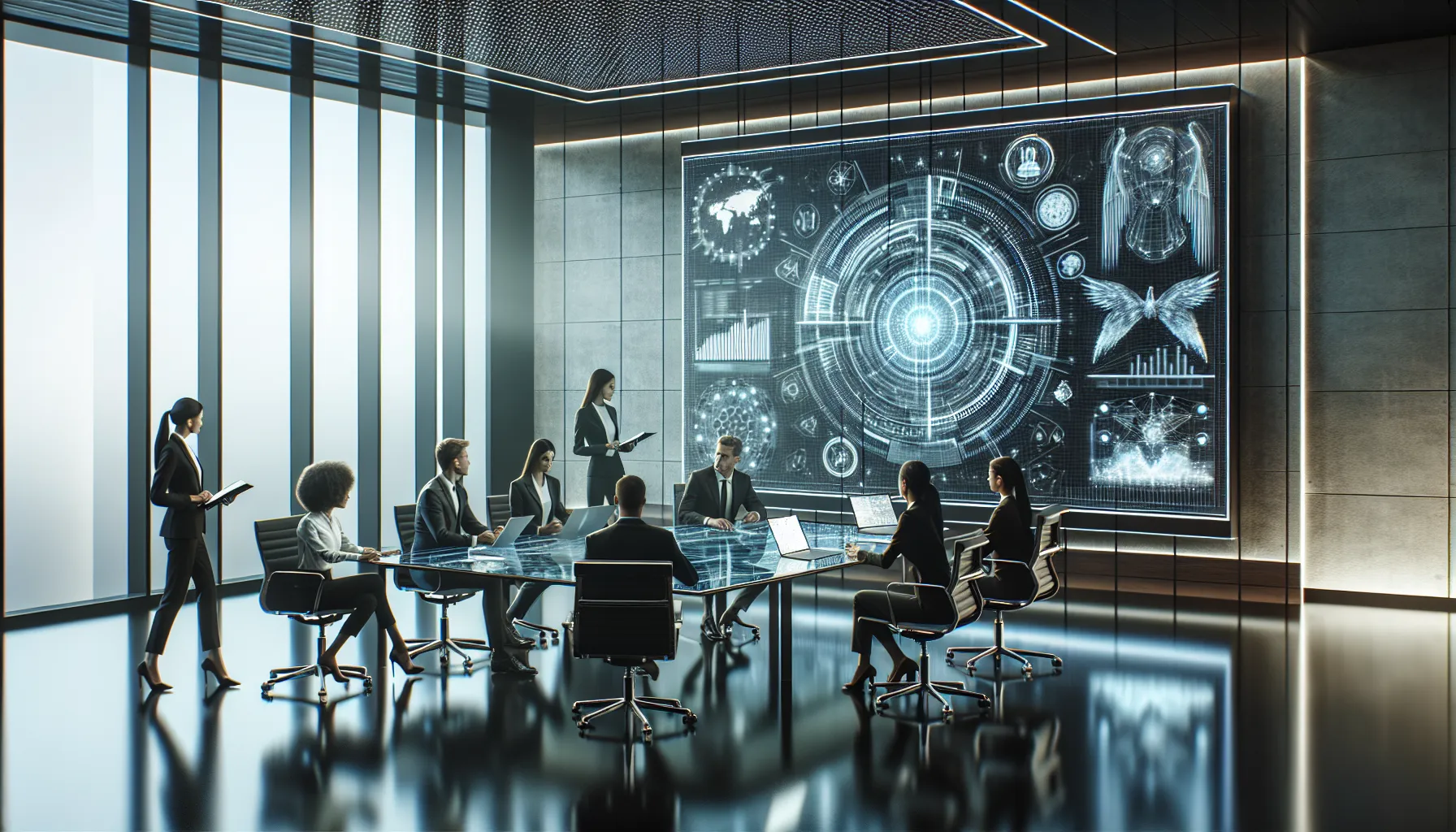 diverse team discussing Vtxnfkkbjy in a modern office.