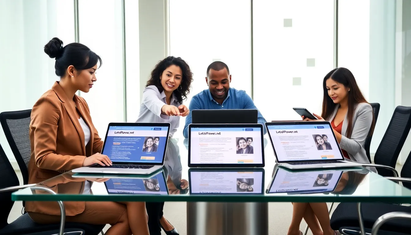 diverse team collaborating in a modern office environment.