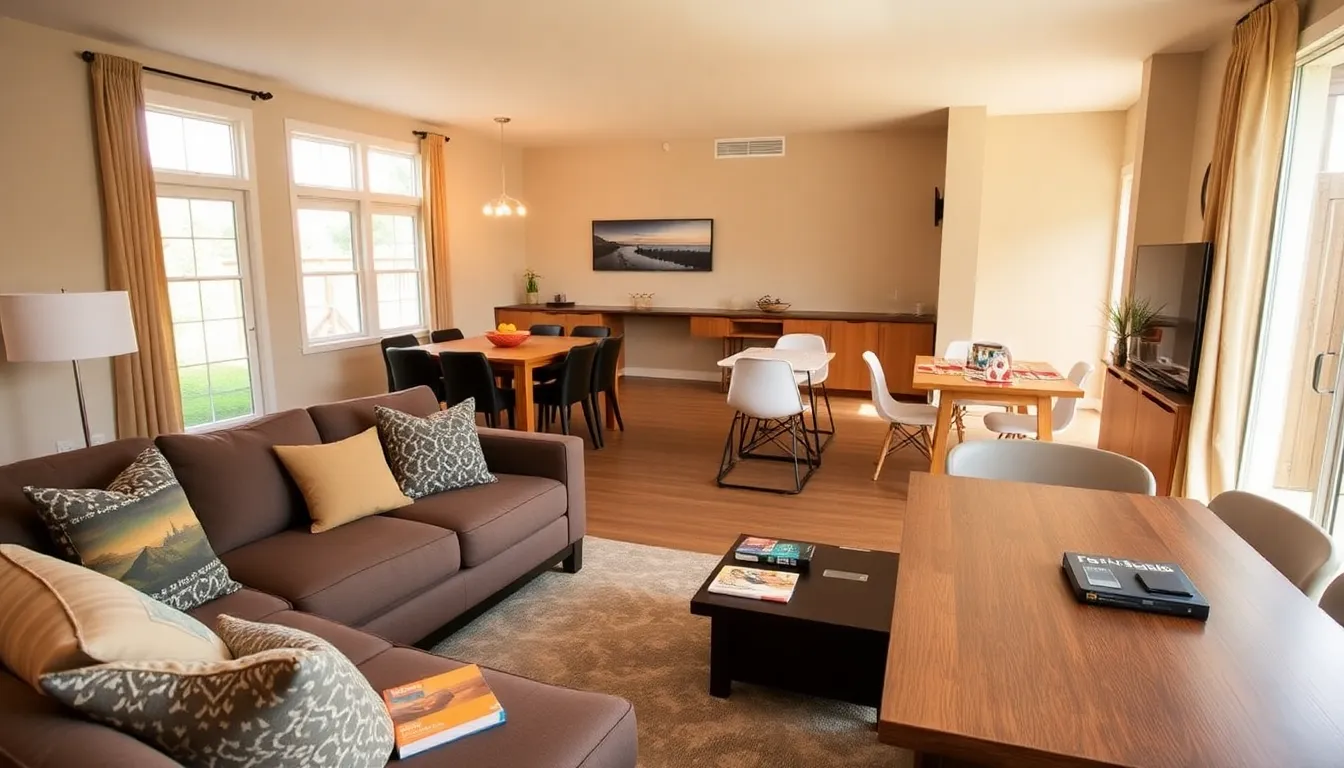 cozy vacation rental living room designed for diverse travelers.
