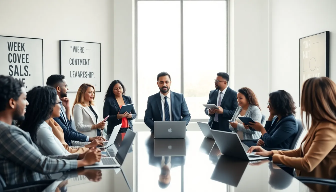 diverse team collaboration illustrating servant leadership in a modern office.