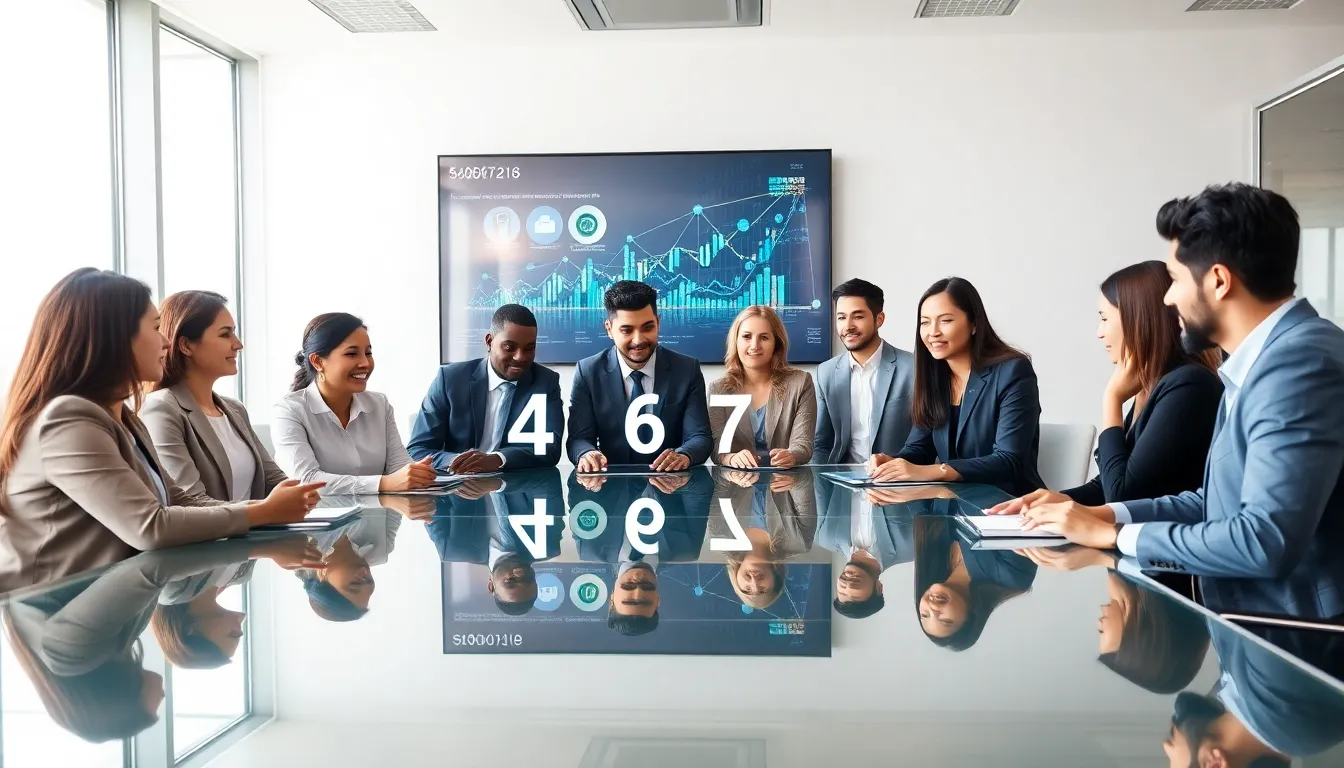 diverse team discussing logistics in a modern office.