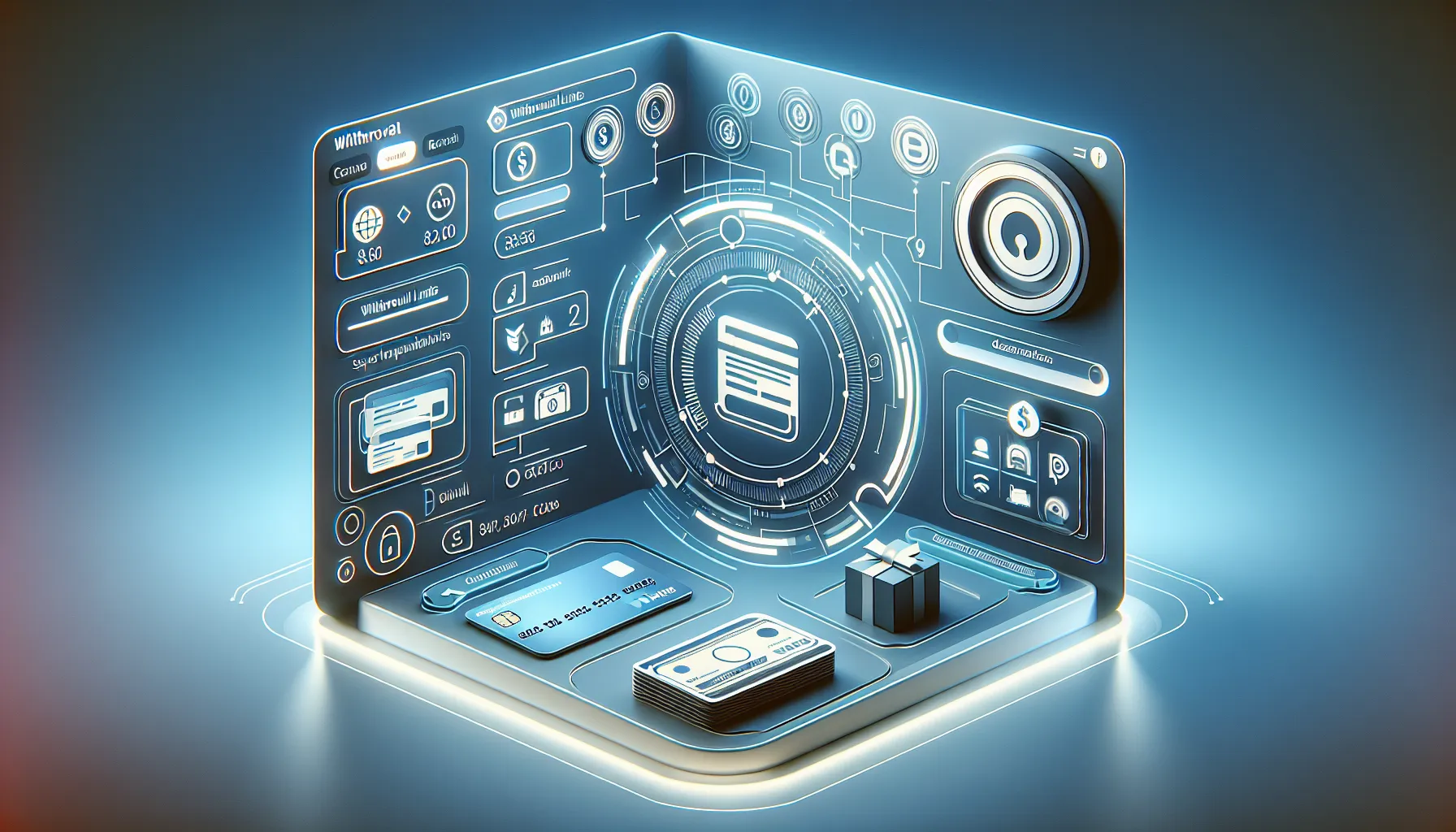 A digital interface displaying online withdrawal limits and VIP privileges.