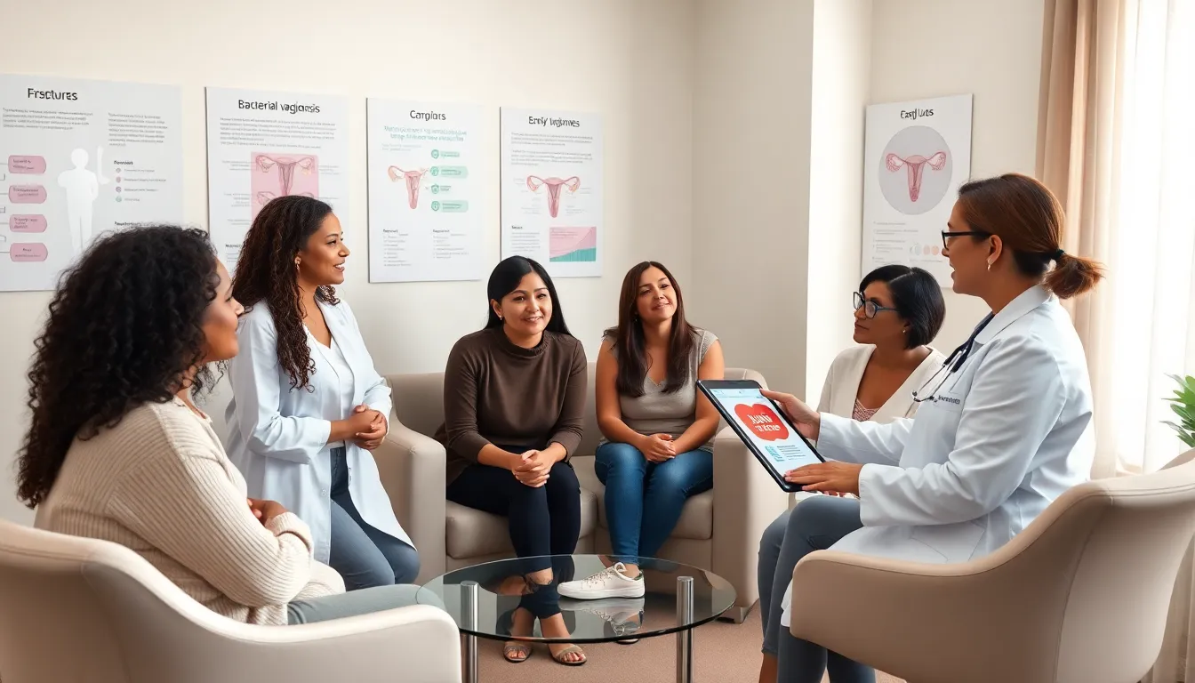 women consulting a healthcare professional about bacterial vaginosis.