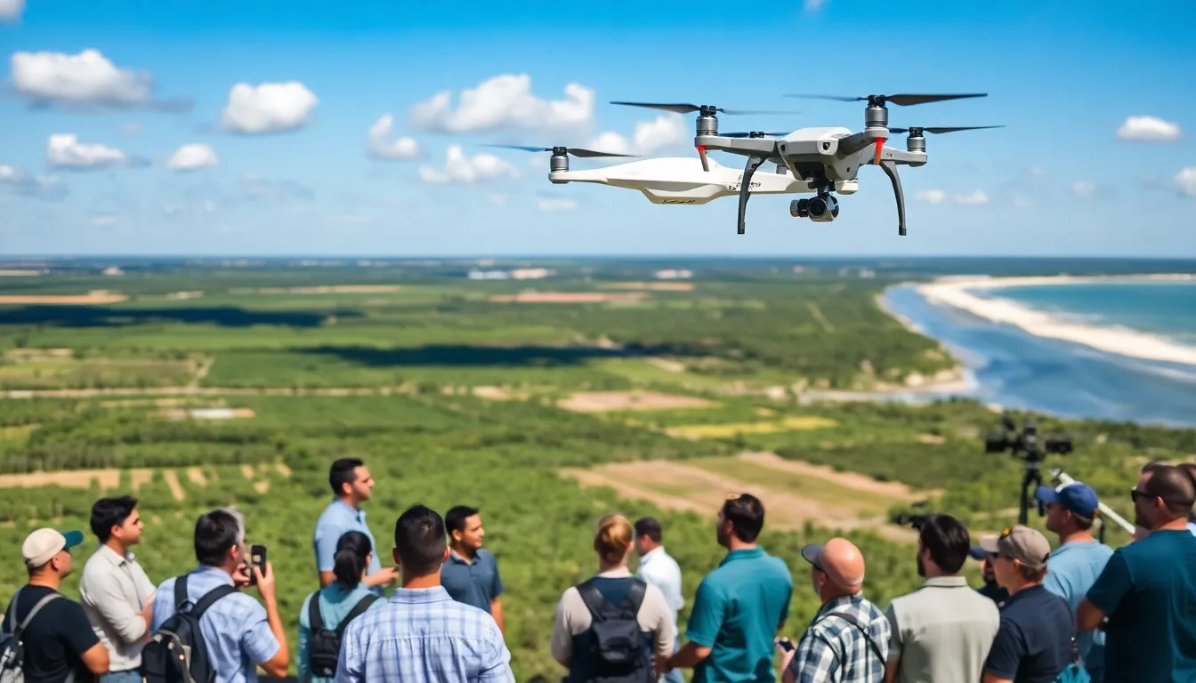 drone flying over Florida's diverse landscapes and enthusiasts.