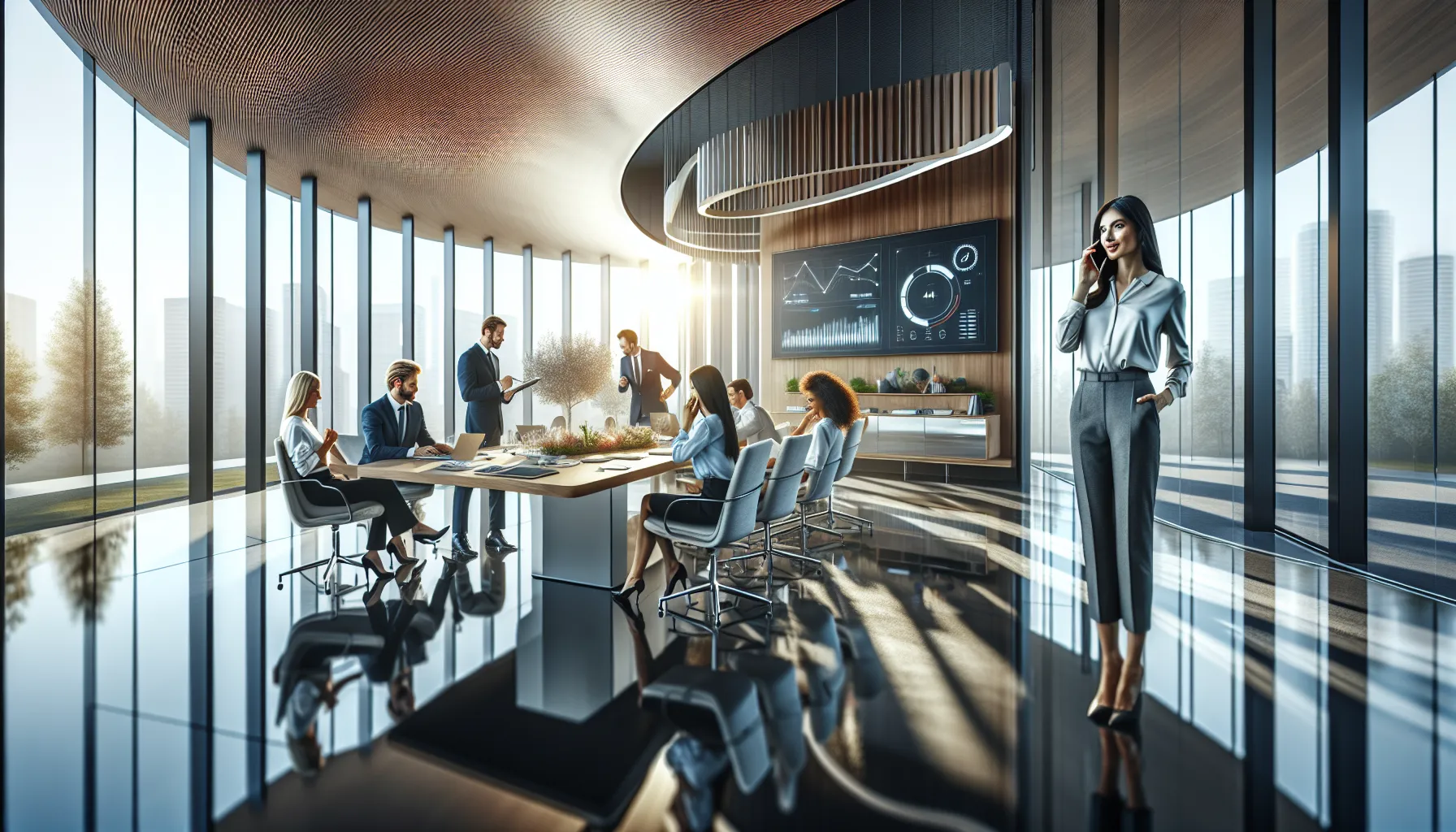 professionals discussing customer support using a toll-free number.