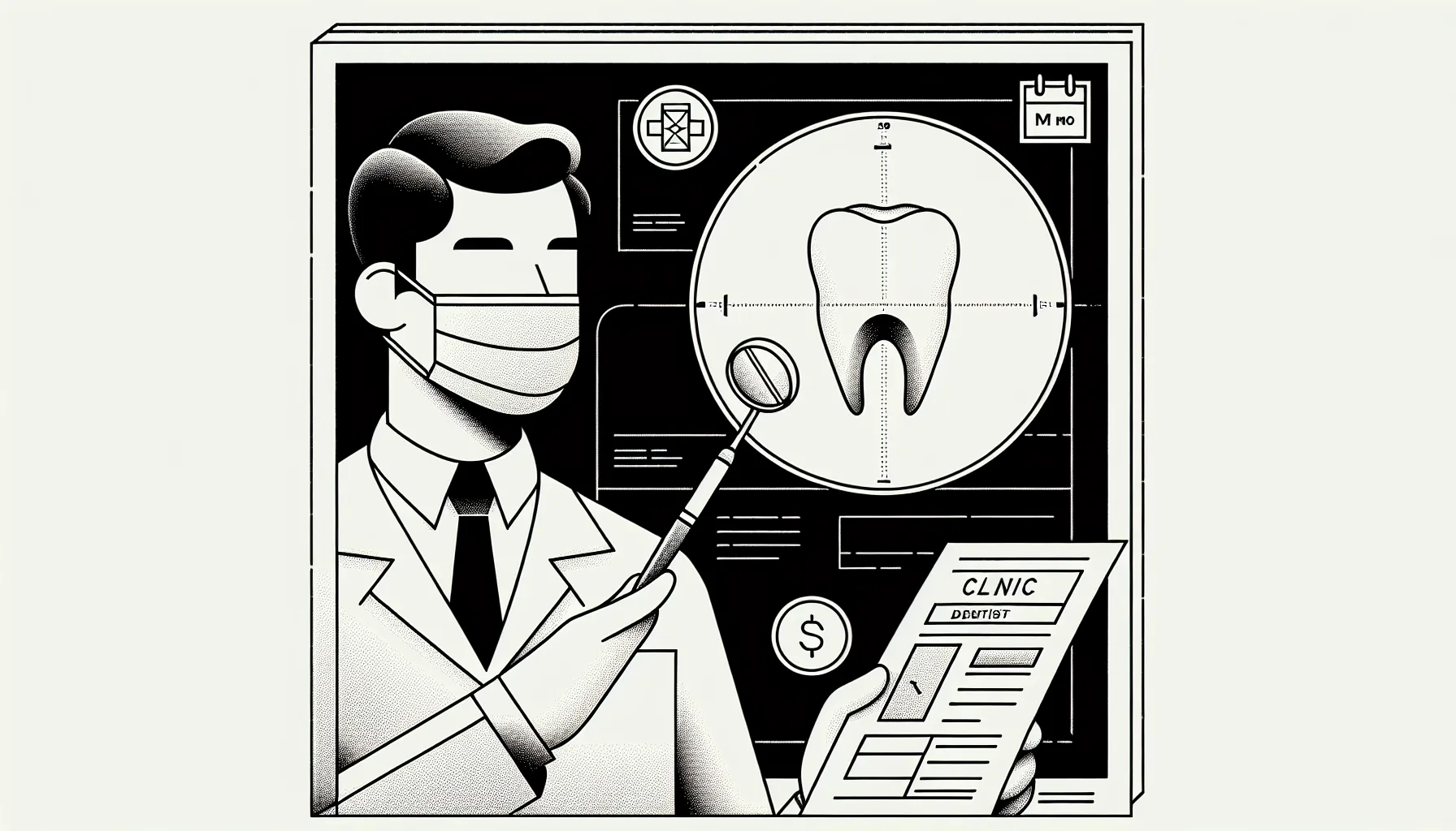Dentist holding a non‑compete contract looking at a map with a restricted radius of Dentist Non-Compete Review.