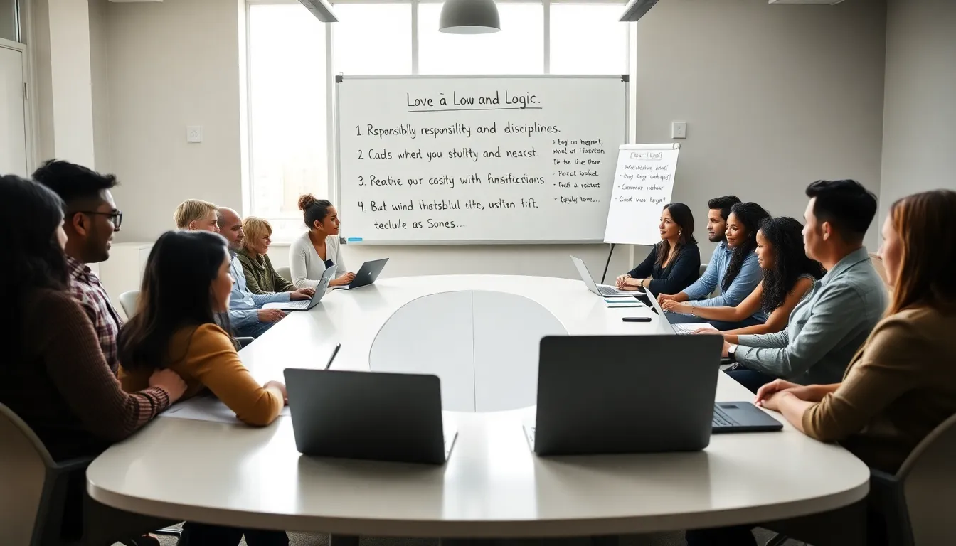 parents participating in a Love and Logic parenting class.
