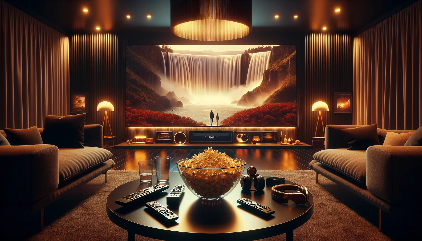 modern home theater setup for streaming movies.
