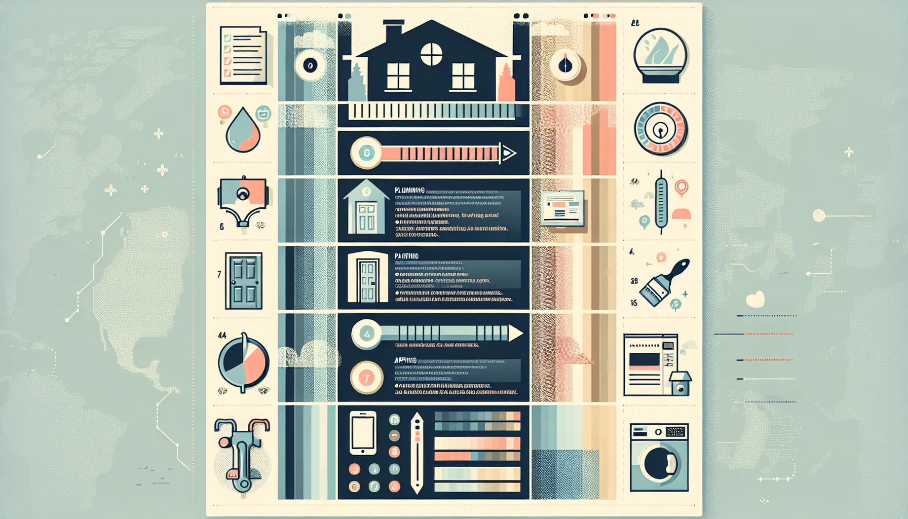 illustrated checklist of rental property repairs and maintenance tasks