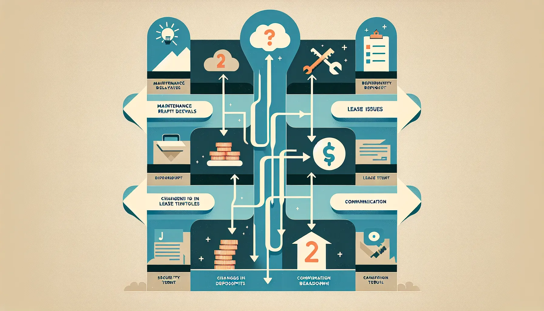 Infographic showing common lease issues for tenants in Danville.