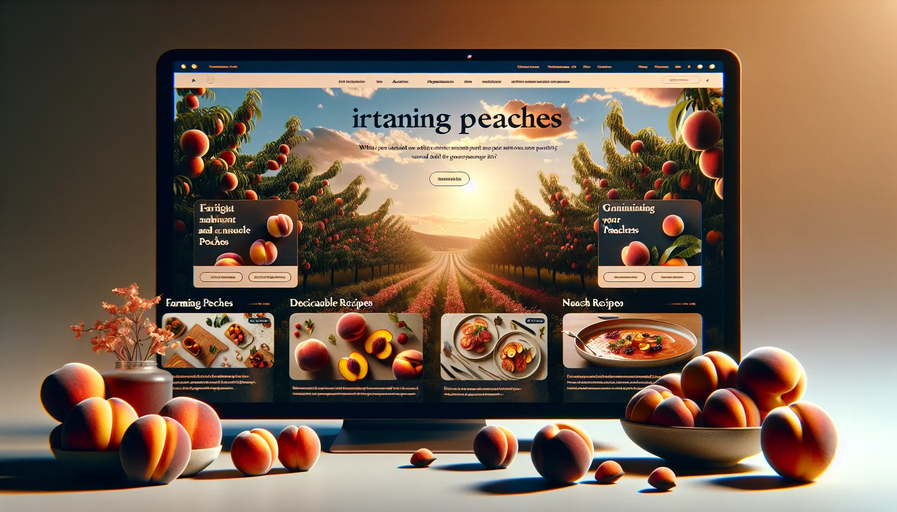 an online platform celebrating peaches with resources and recipes.