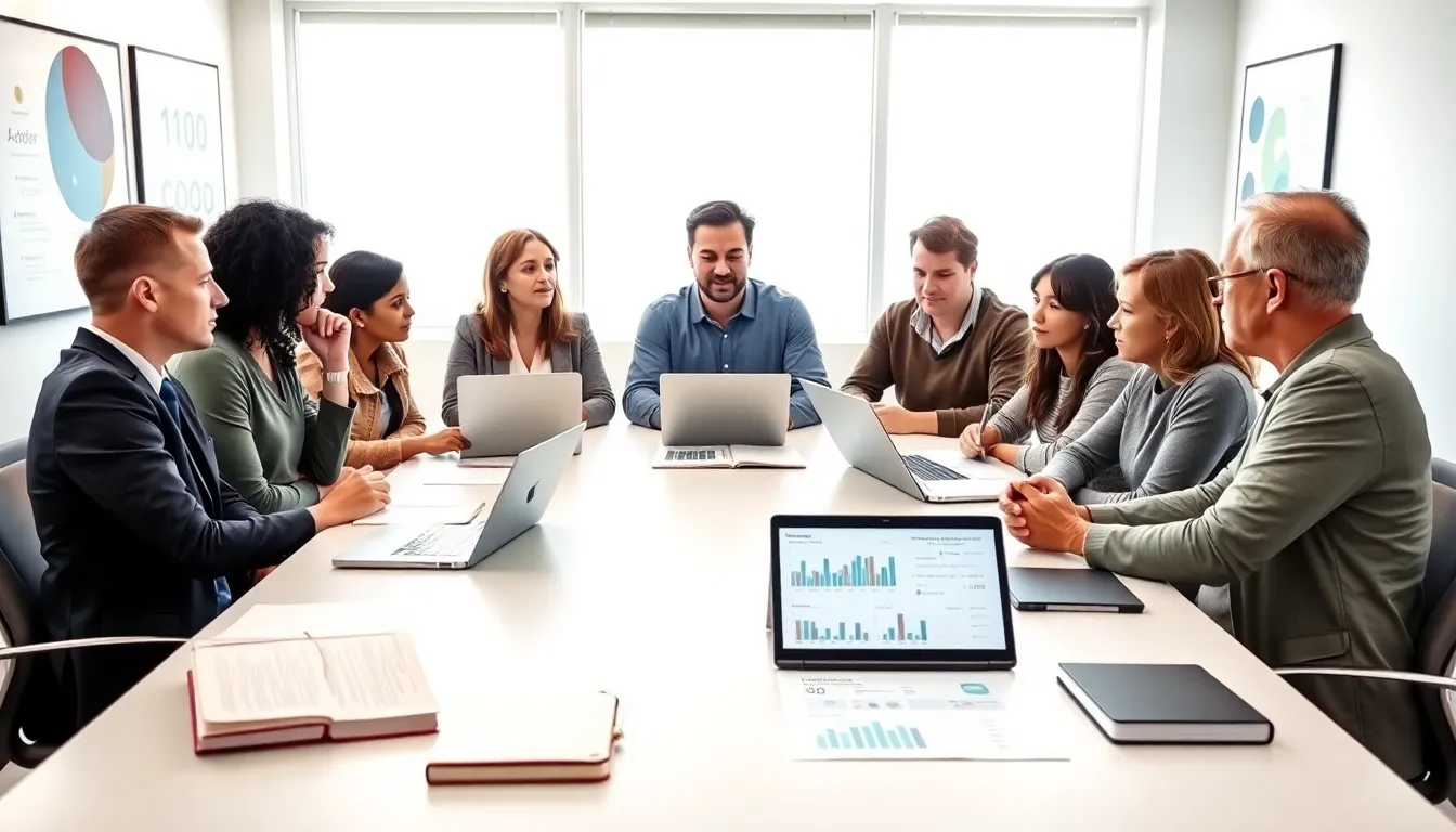 diverse educators discussing education controversies in a modern meeting room.