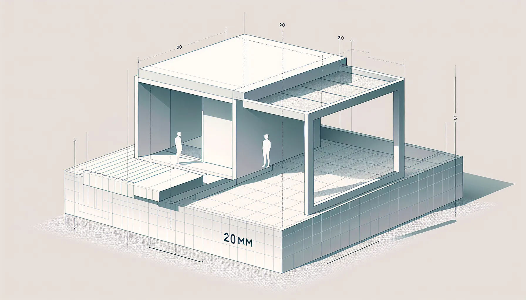 House with canopy and terrace, each measuring 20 square meters