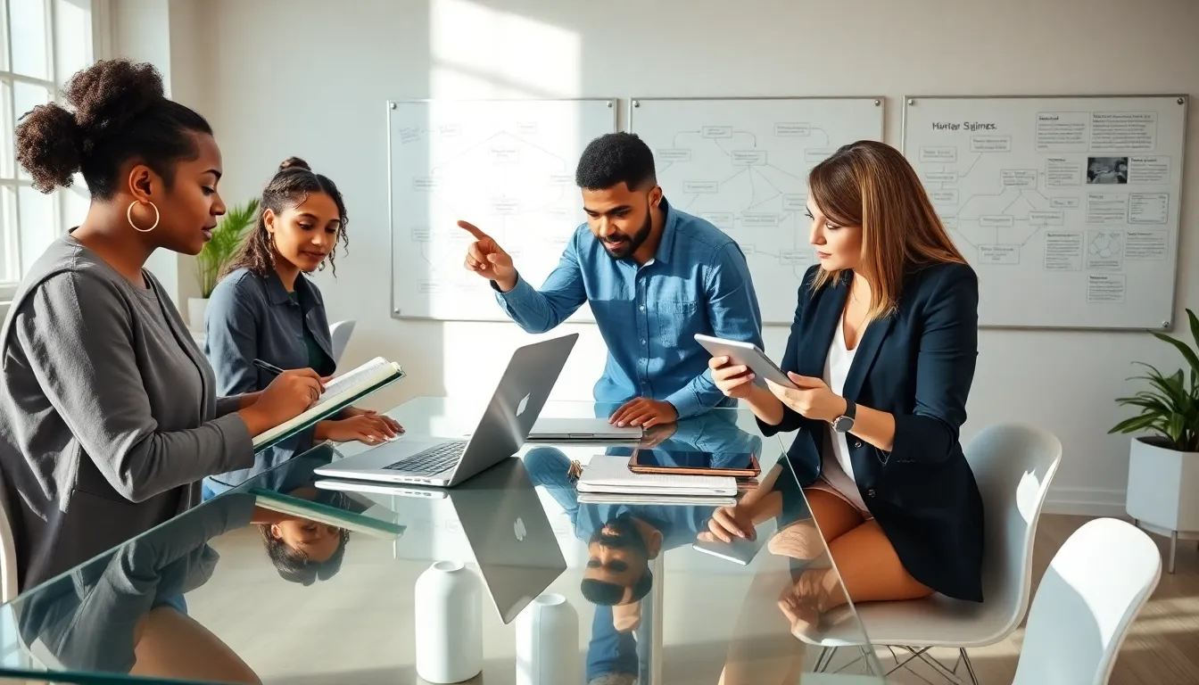 diverse team collaborating on the Nixcoders blog framework.