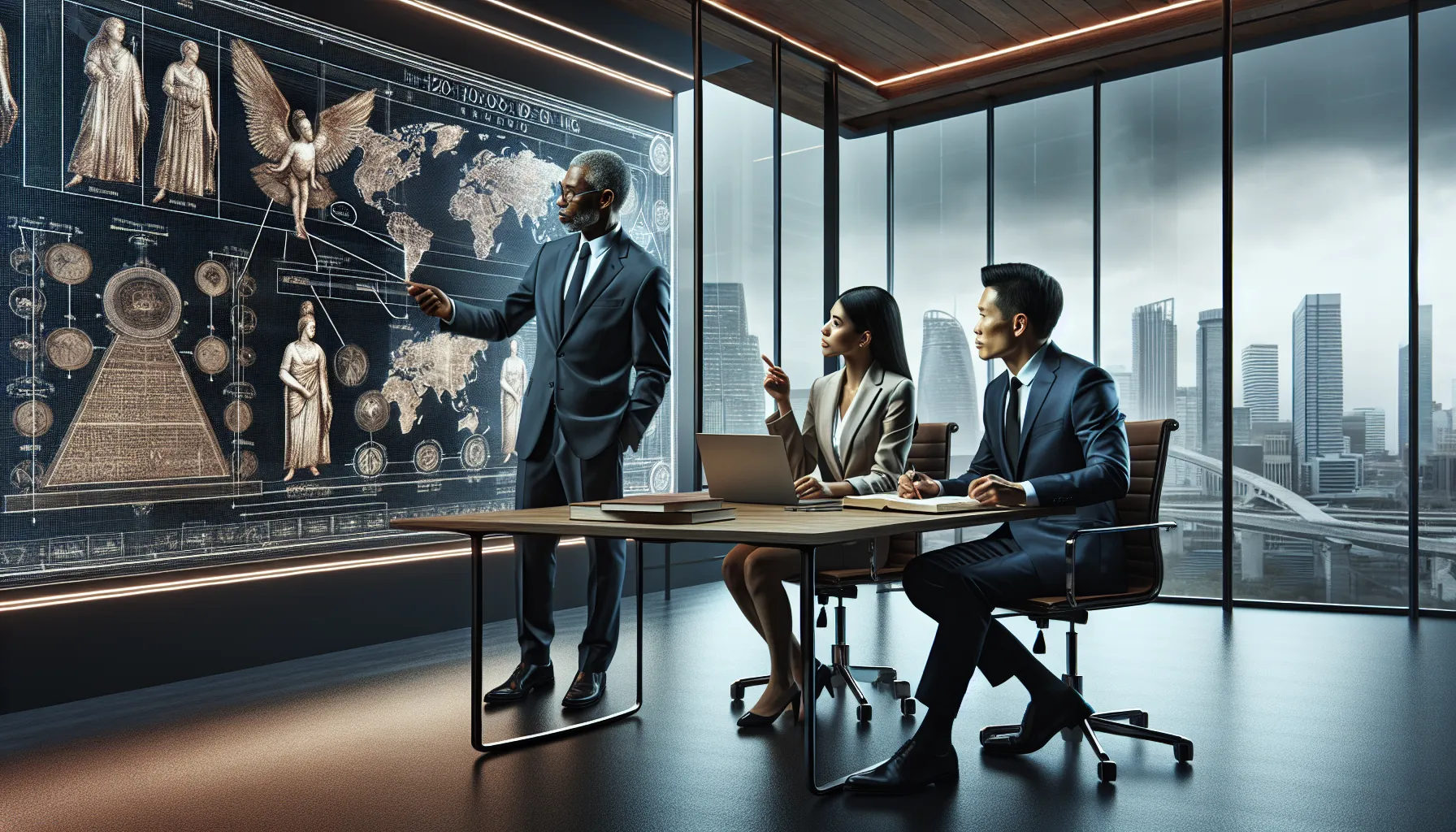 diverse team discussing the concept of Phasrkhg in a modern office.