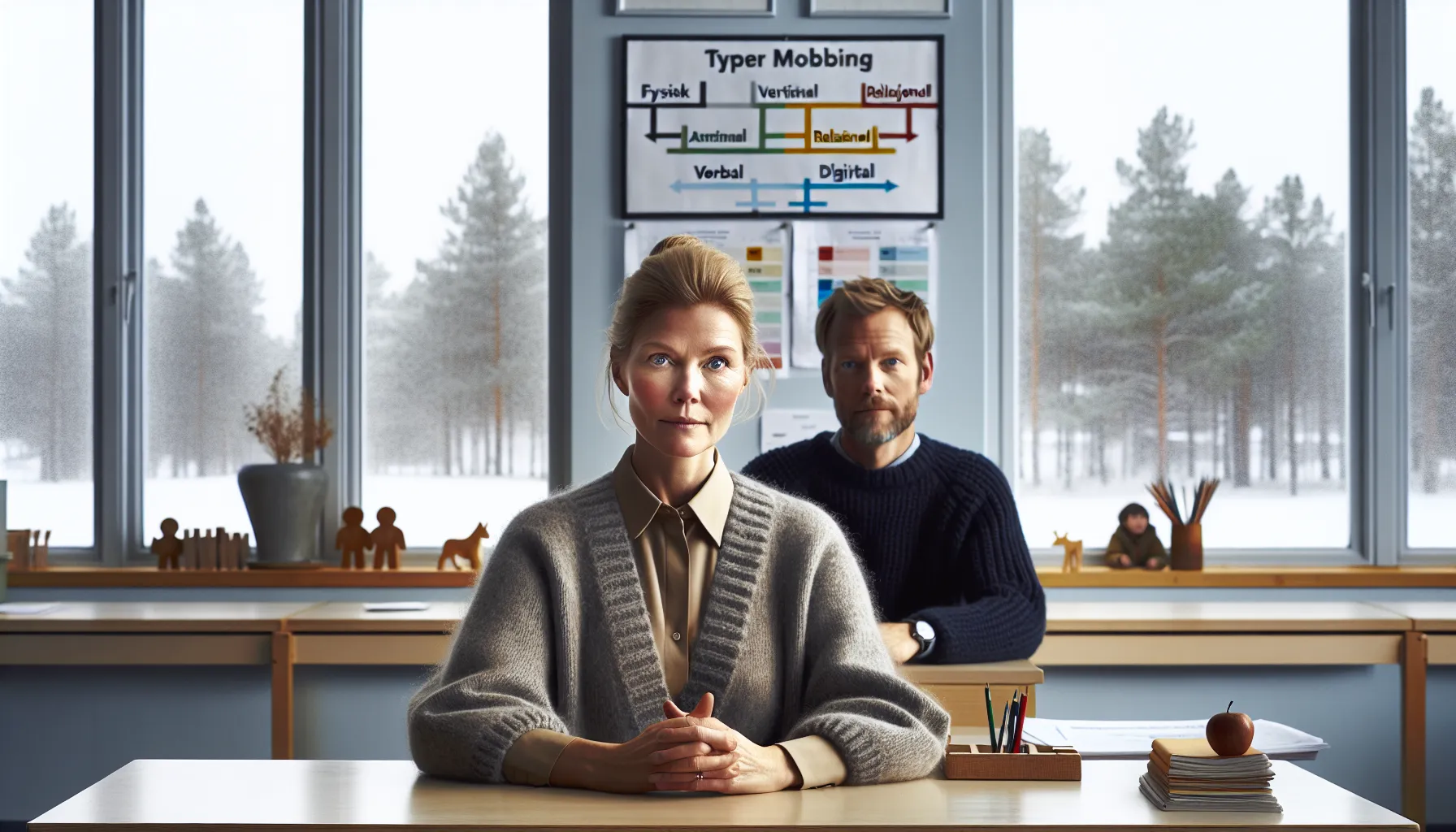 Norwegian parent and counselor review bullying types and causes at school.