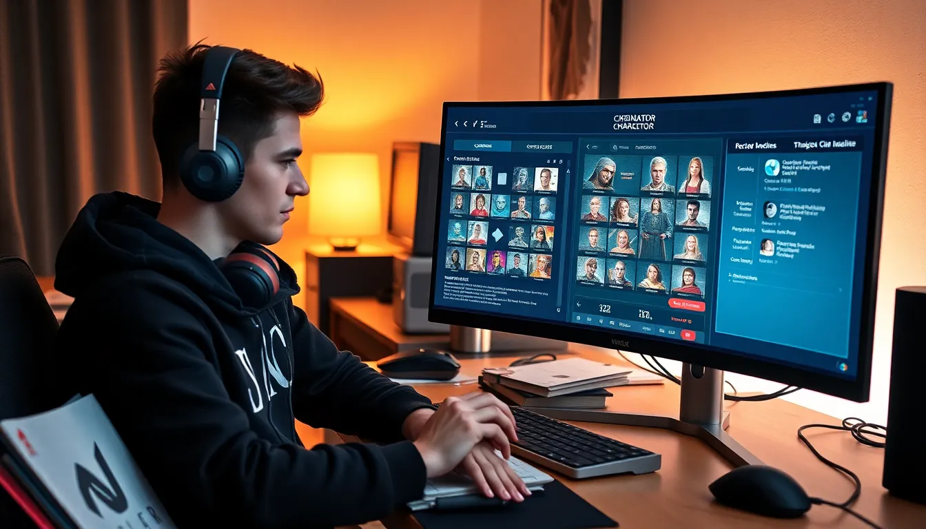 a young man using CK2Generator application on a gaming setup.