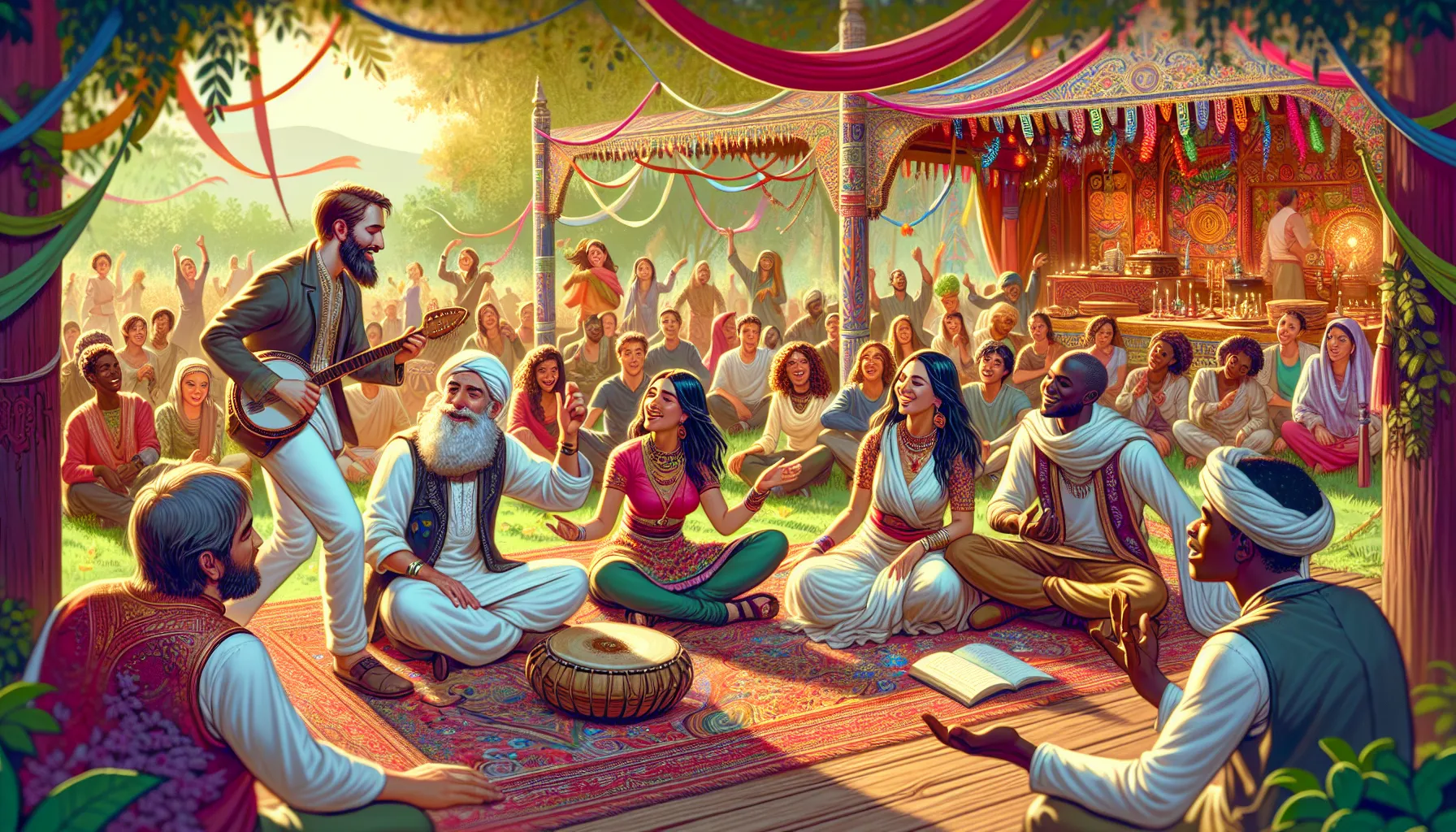 community gathering celebrating cultural tradition of Tharatharaangel.