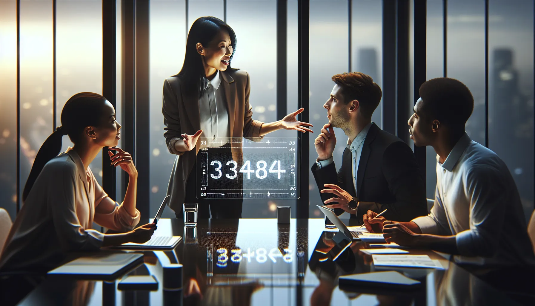 diverse team discussing interpretations of the number 3334861848.