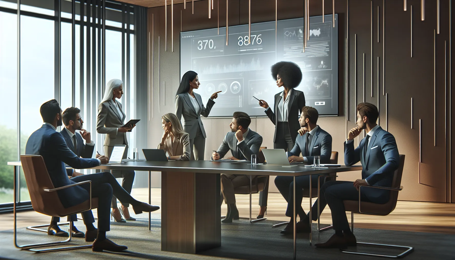 diverse team discussing concerns about number 3175548779 in a modern office.