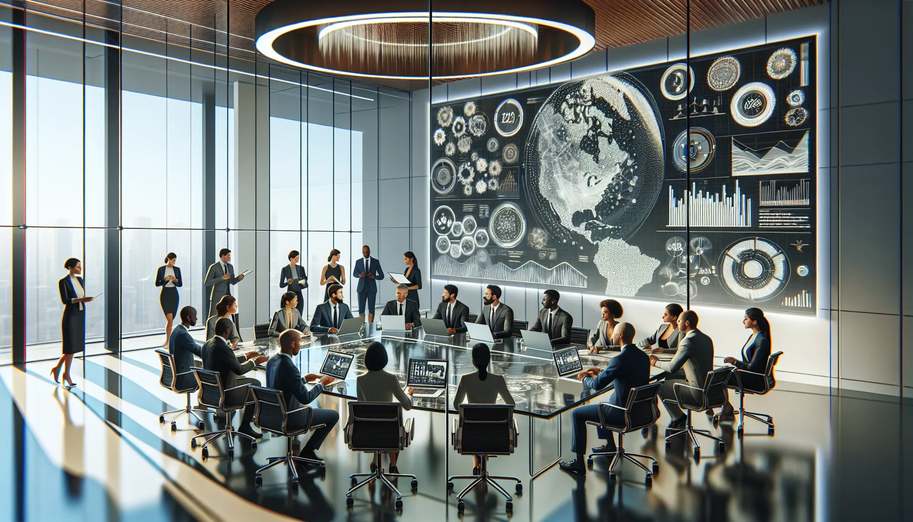 diverse team discussing the future of South film industry innovations.