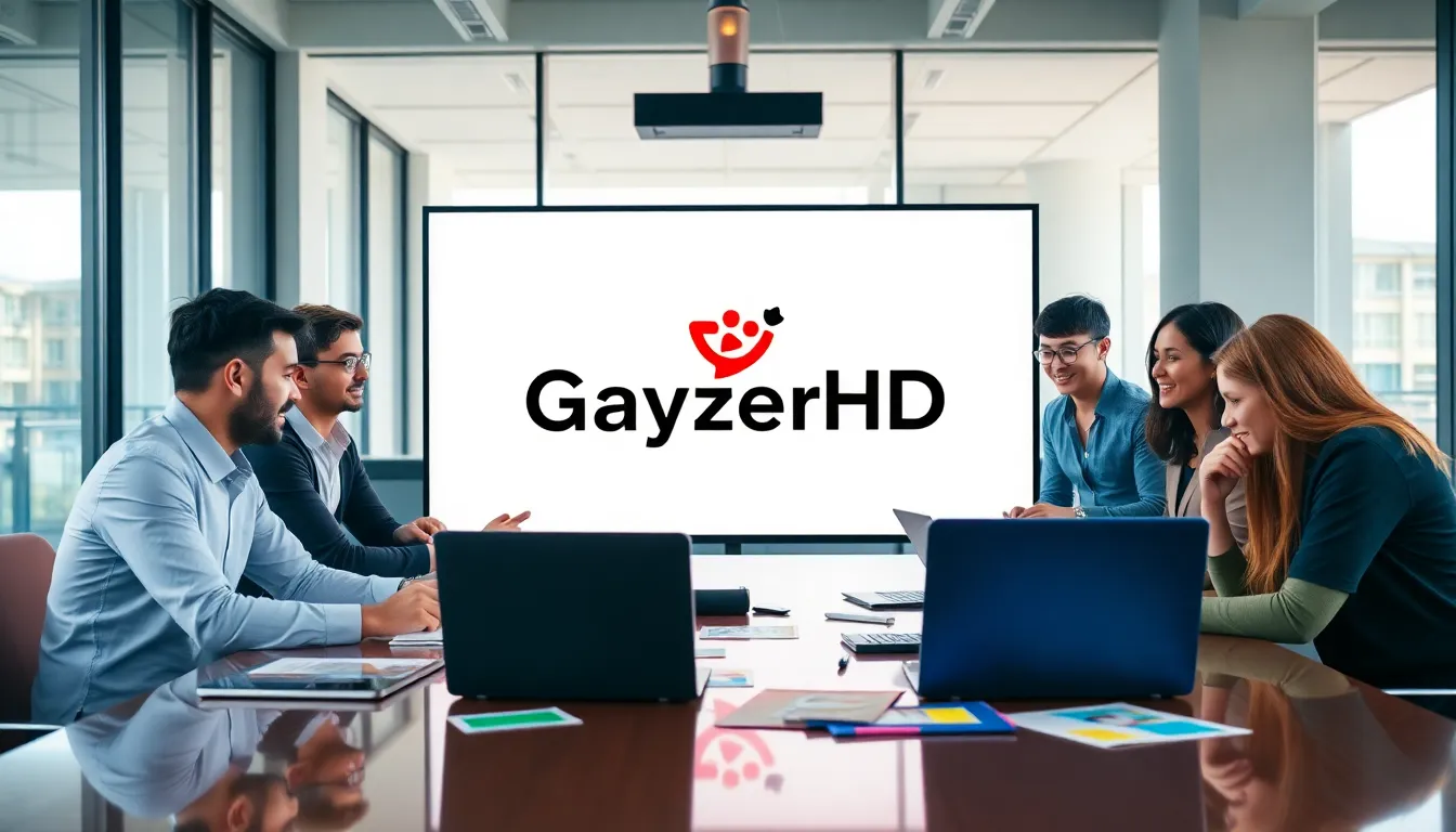 diverse team engaged in creative video project in a modern office.