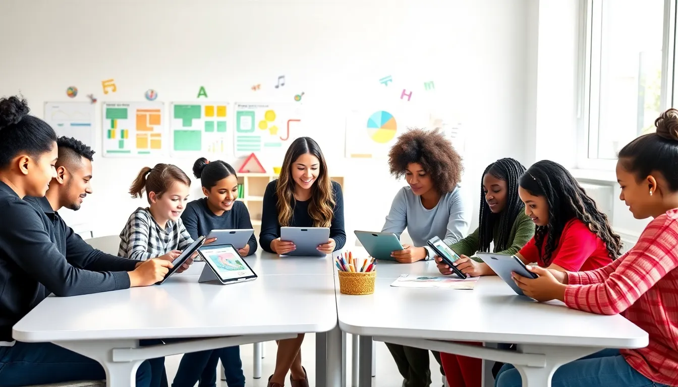 diverse students engaged in personalized learning at an alternative education center.