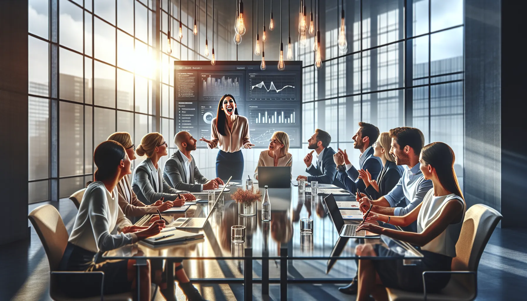 diverse digital marketing team collaborating in a modern office.