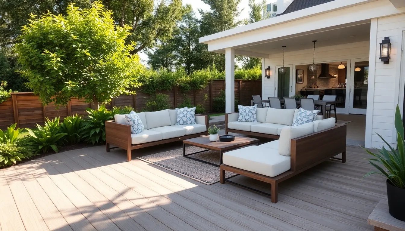 modern deck and patio designed for relaxation and gatherings.