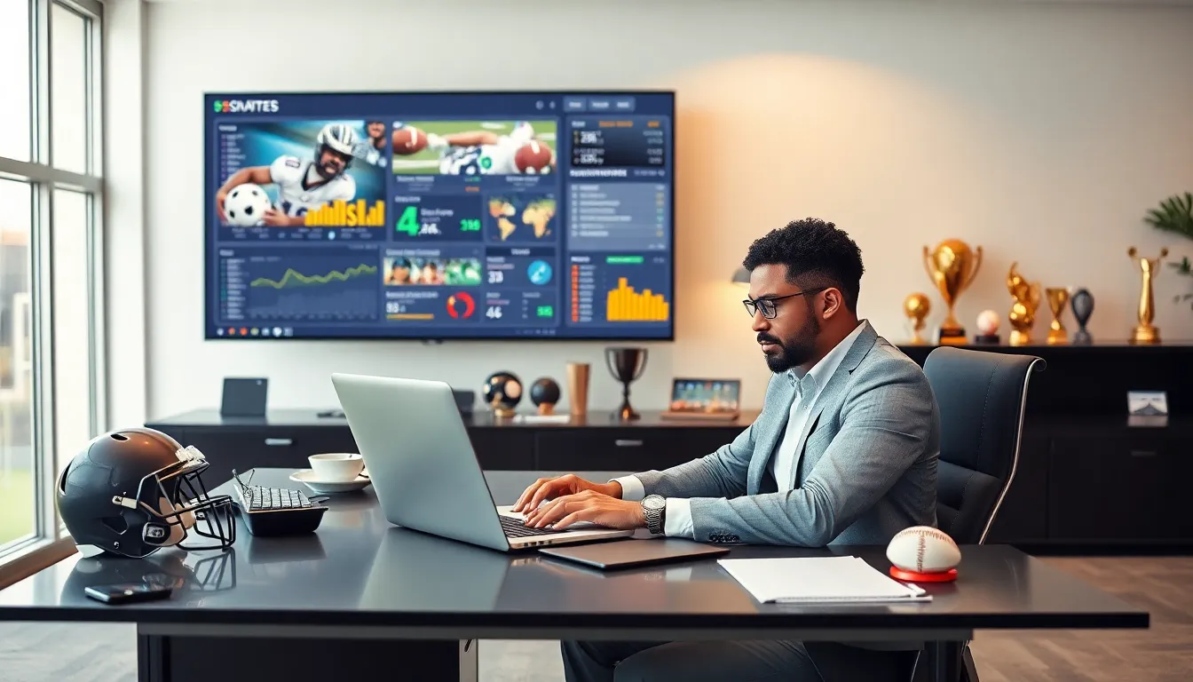 sports analyst in a modern office sharing exclusive insights.