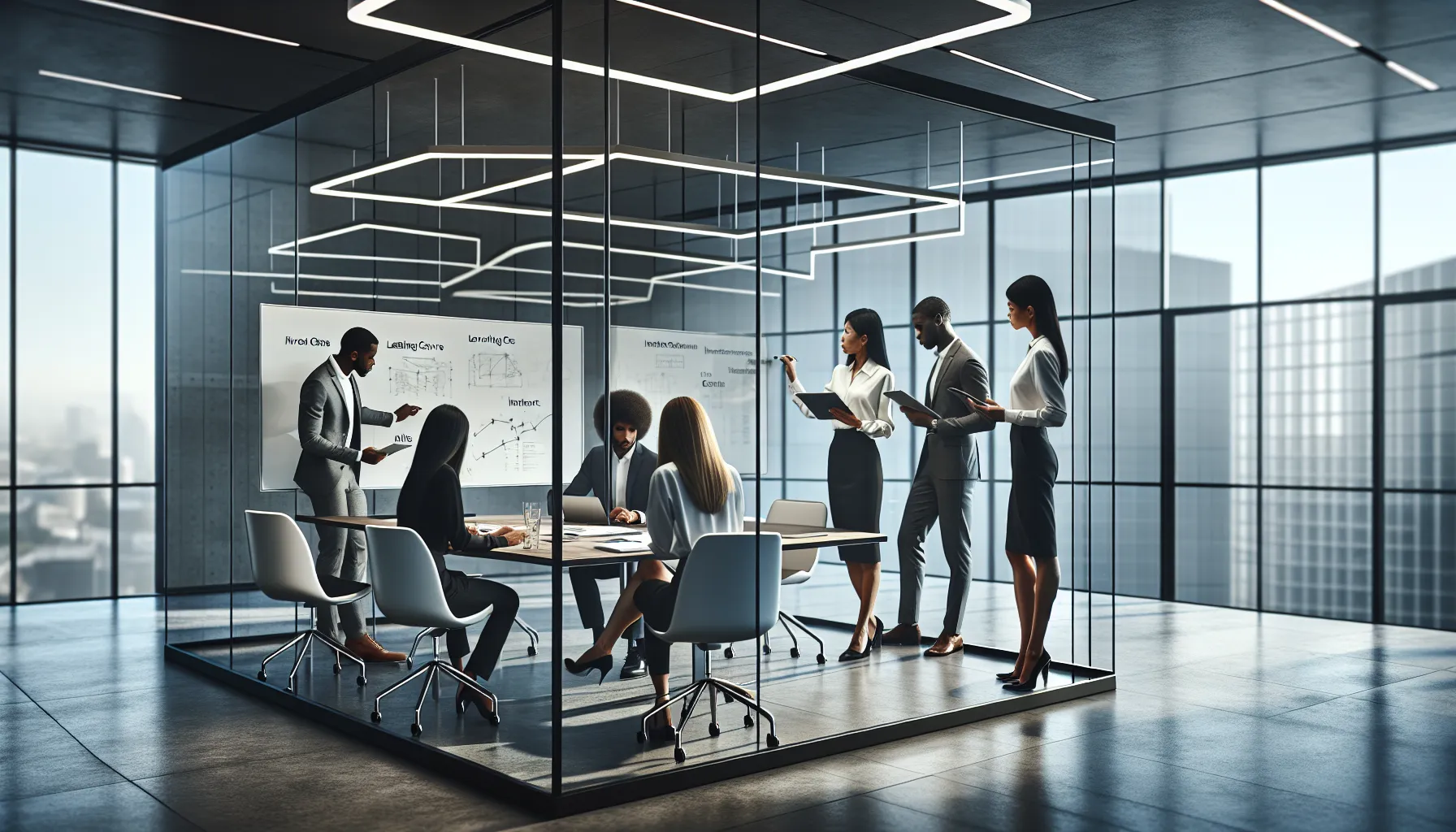 professionals discussing challenges of vvvzxcffvfcv in a modern office.