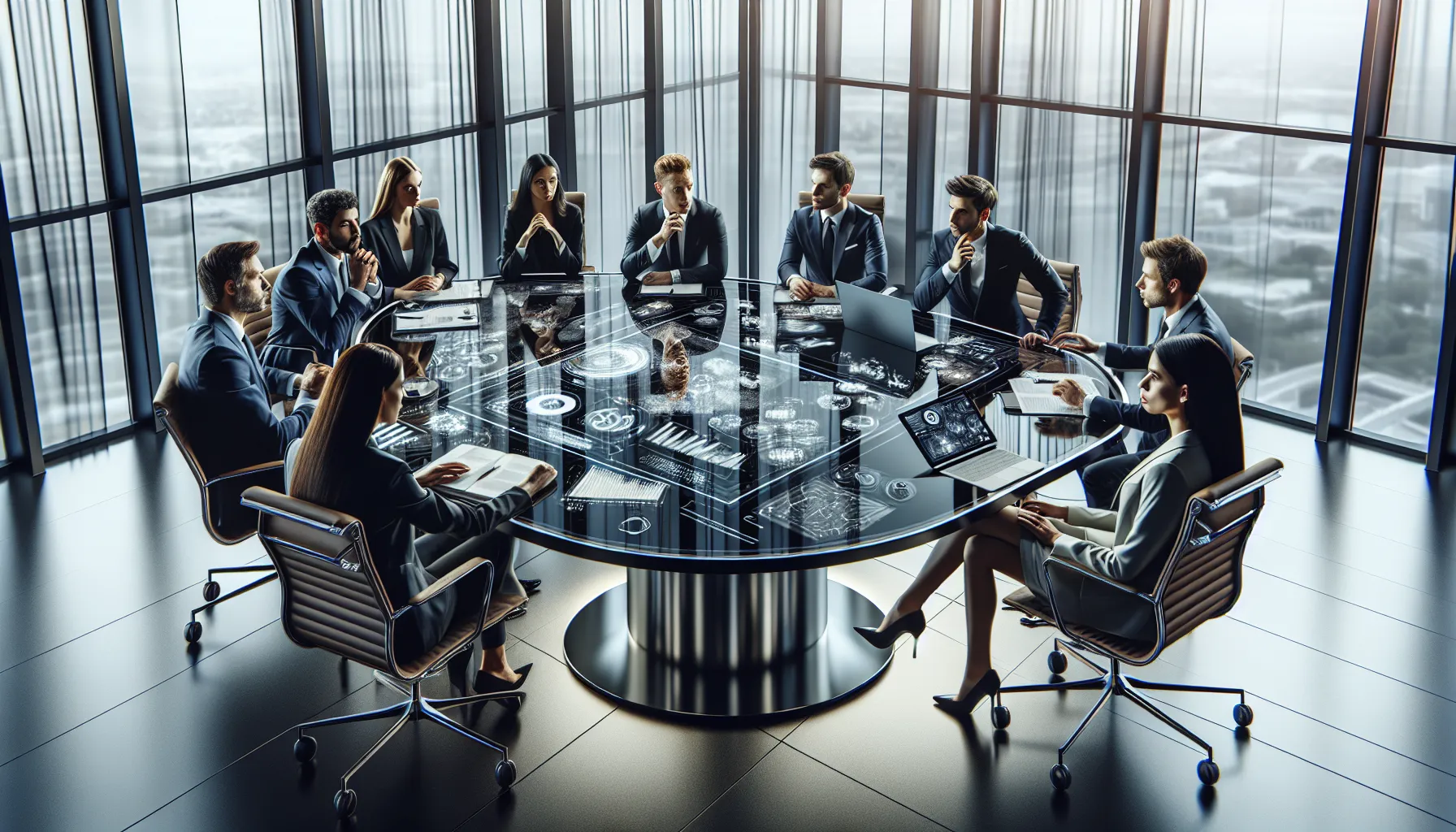 diverse team discussing strategies for adopting ytqhjehblby in a modern office.