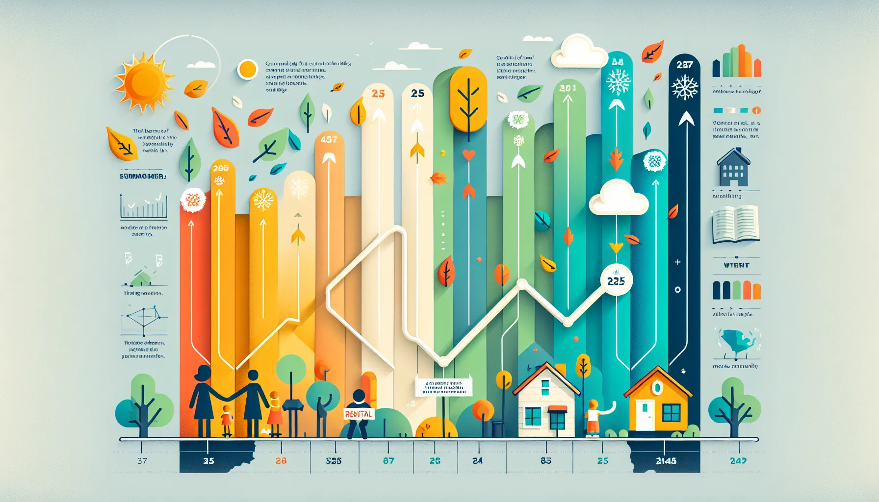 infographic of Orinda rental vacancy trends through the seasons