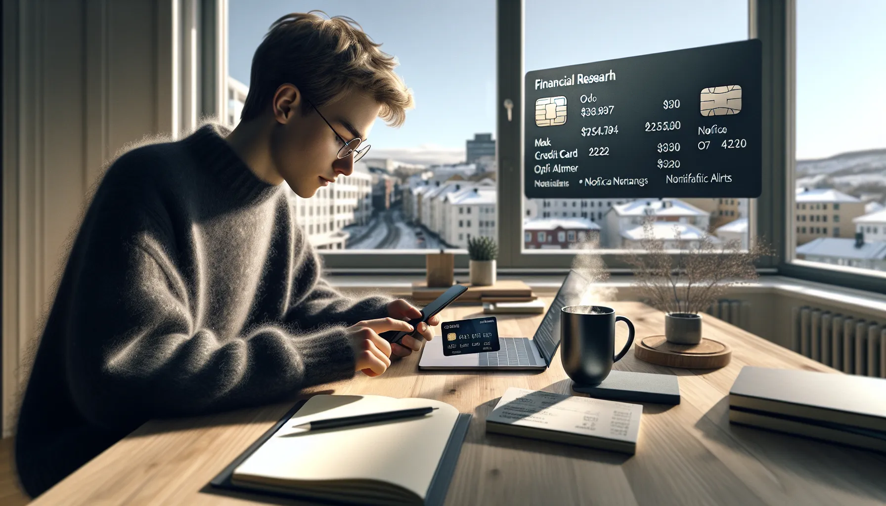 Student reviews norwegian banking app to set a low, responsible credit limit.