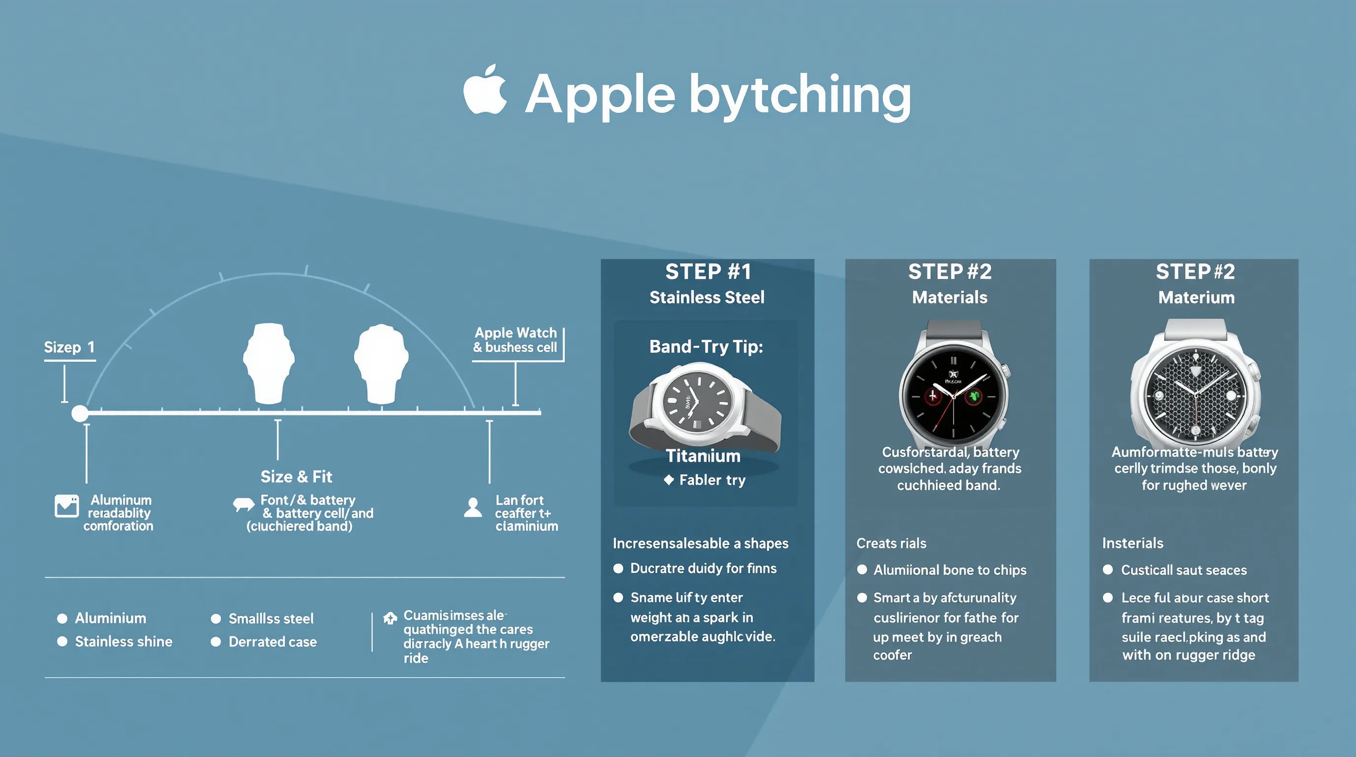 Flowchart for choosing Apple Watch size, material, connectivity, and Family Setup.