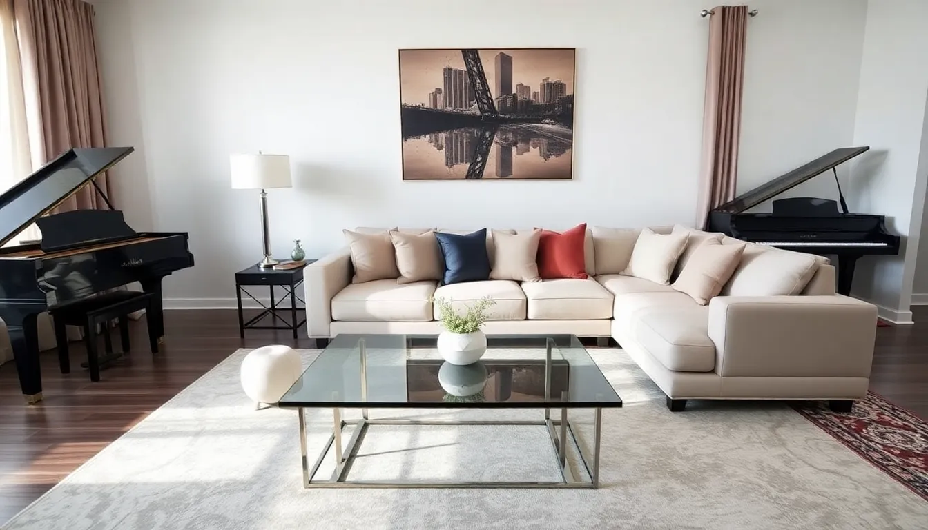 modern living room illustrating interior design principles.