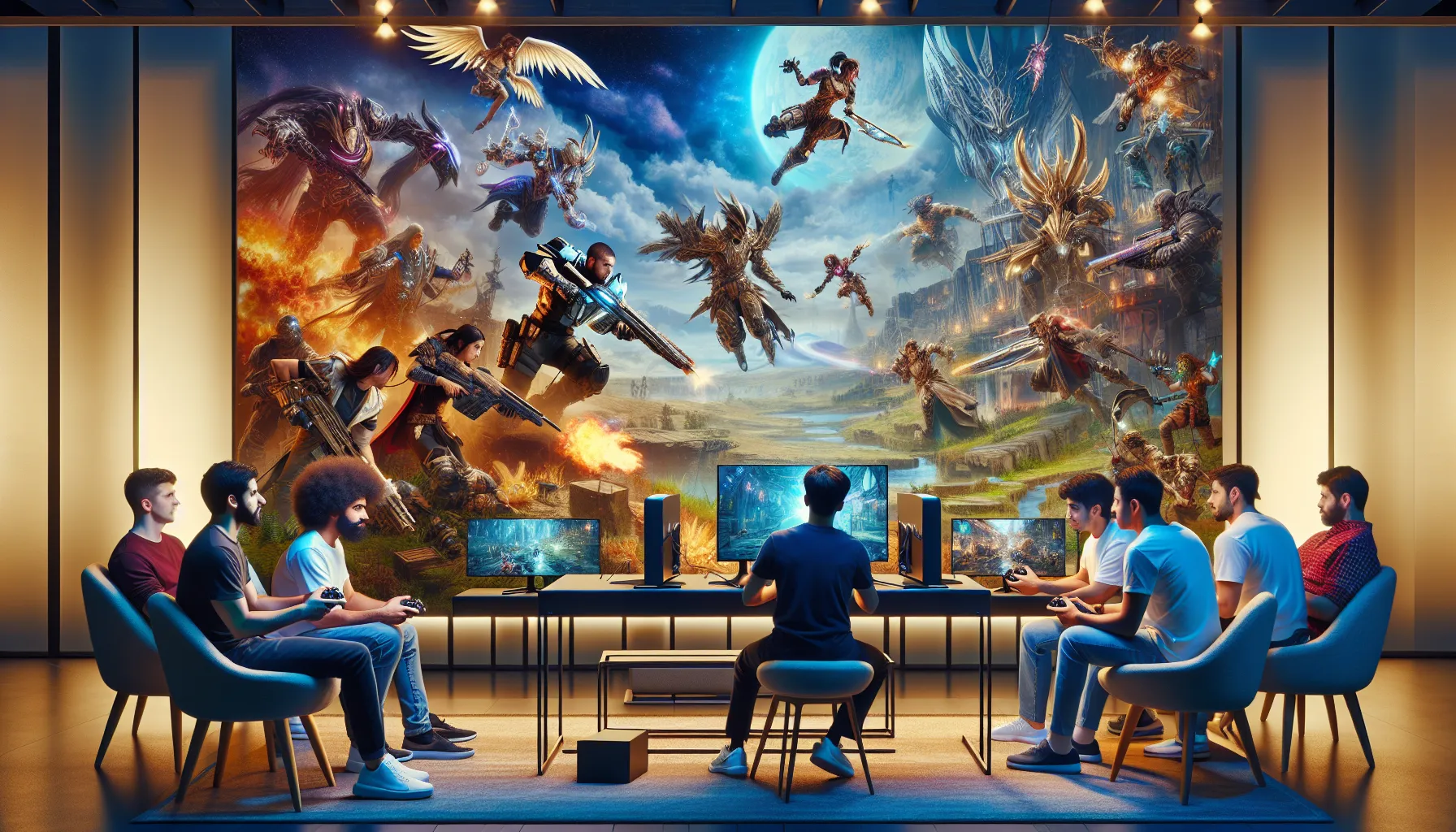 diverse gamers experiencing a vibrant gameplay moment from CaladriusAPK20192.