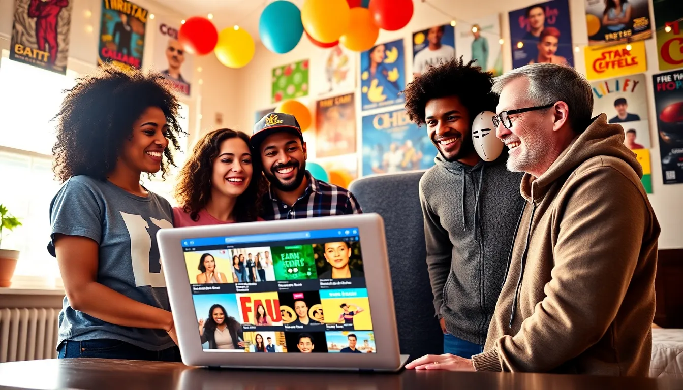 friends planning an affordable event on a laptop at home.