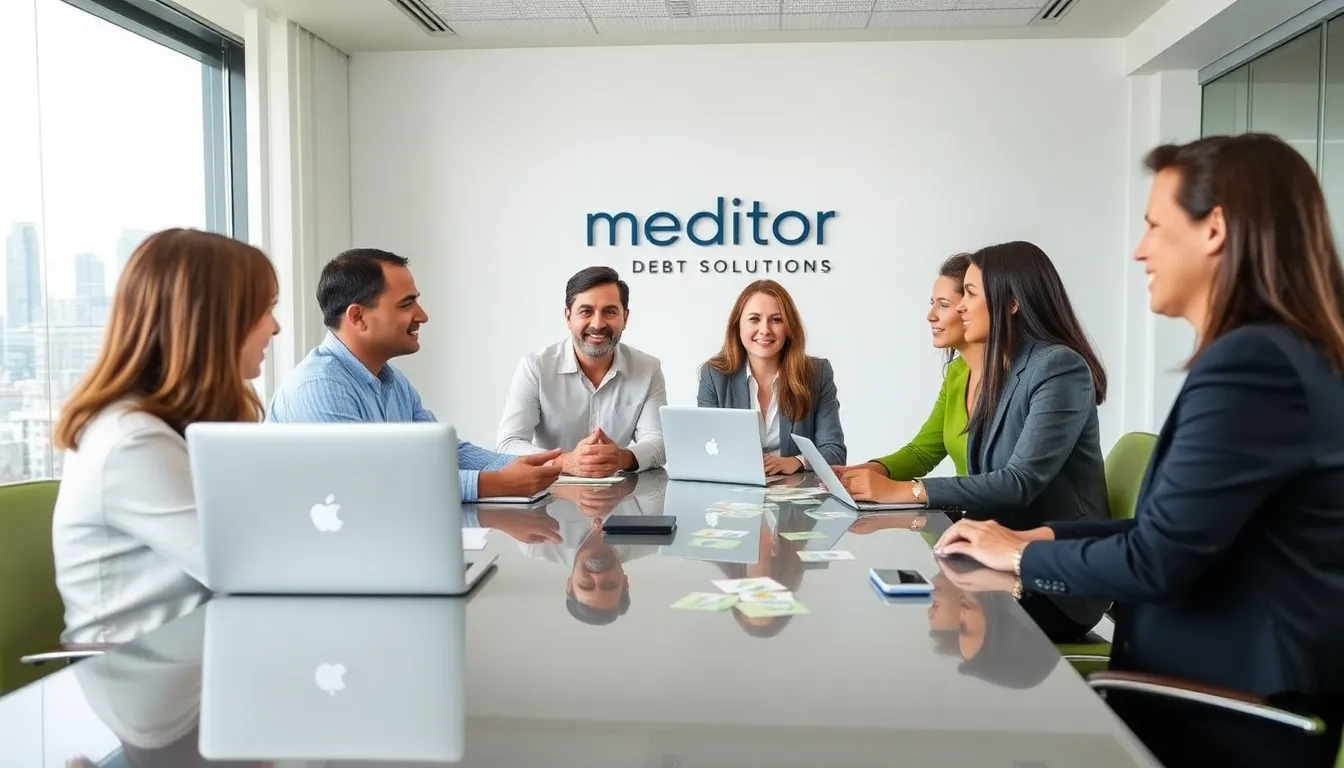 diverse team negotiating in a modern office setting.