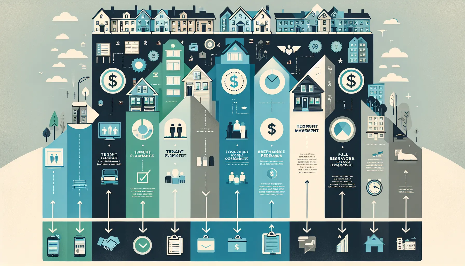 diagram of rental management options and support levels for Danville investors