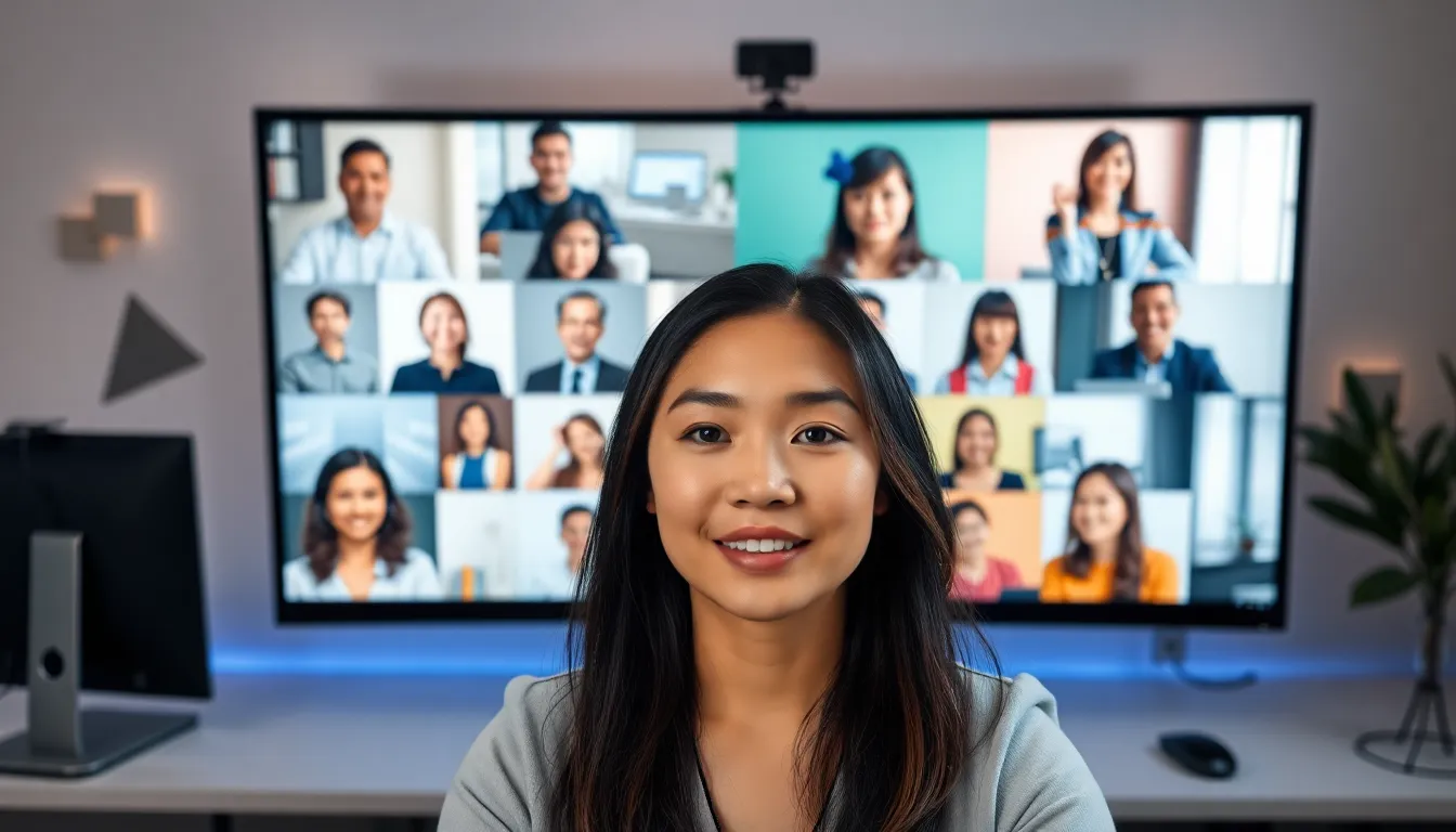 diverse professionals in a virtual mental health support group.