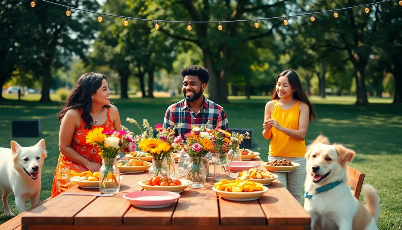 a joyful outdoor gathering with friends at a budget-friendly event.