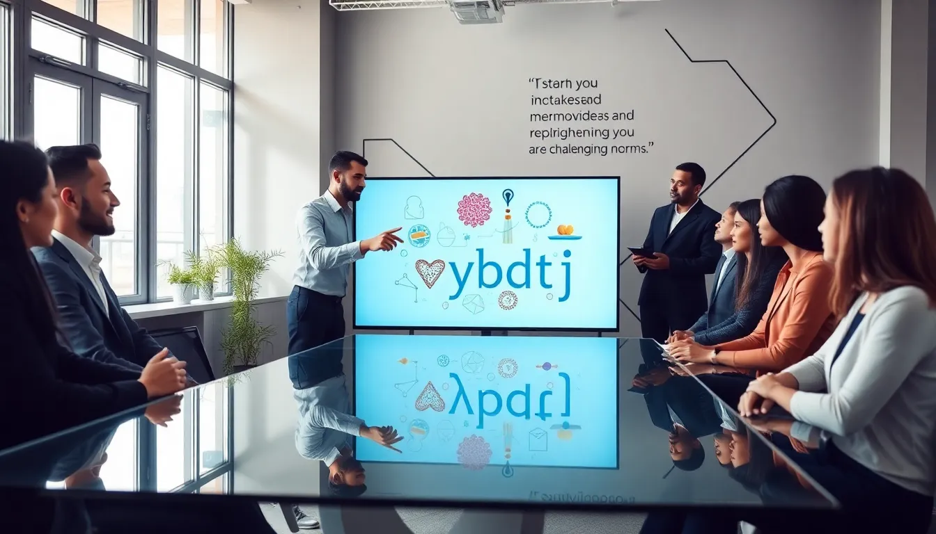 diverse team discussing innovative concepts in a modern workspace.