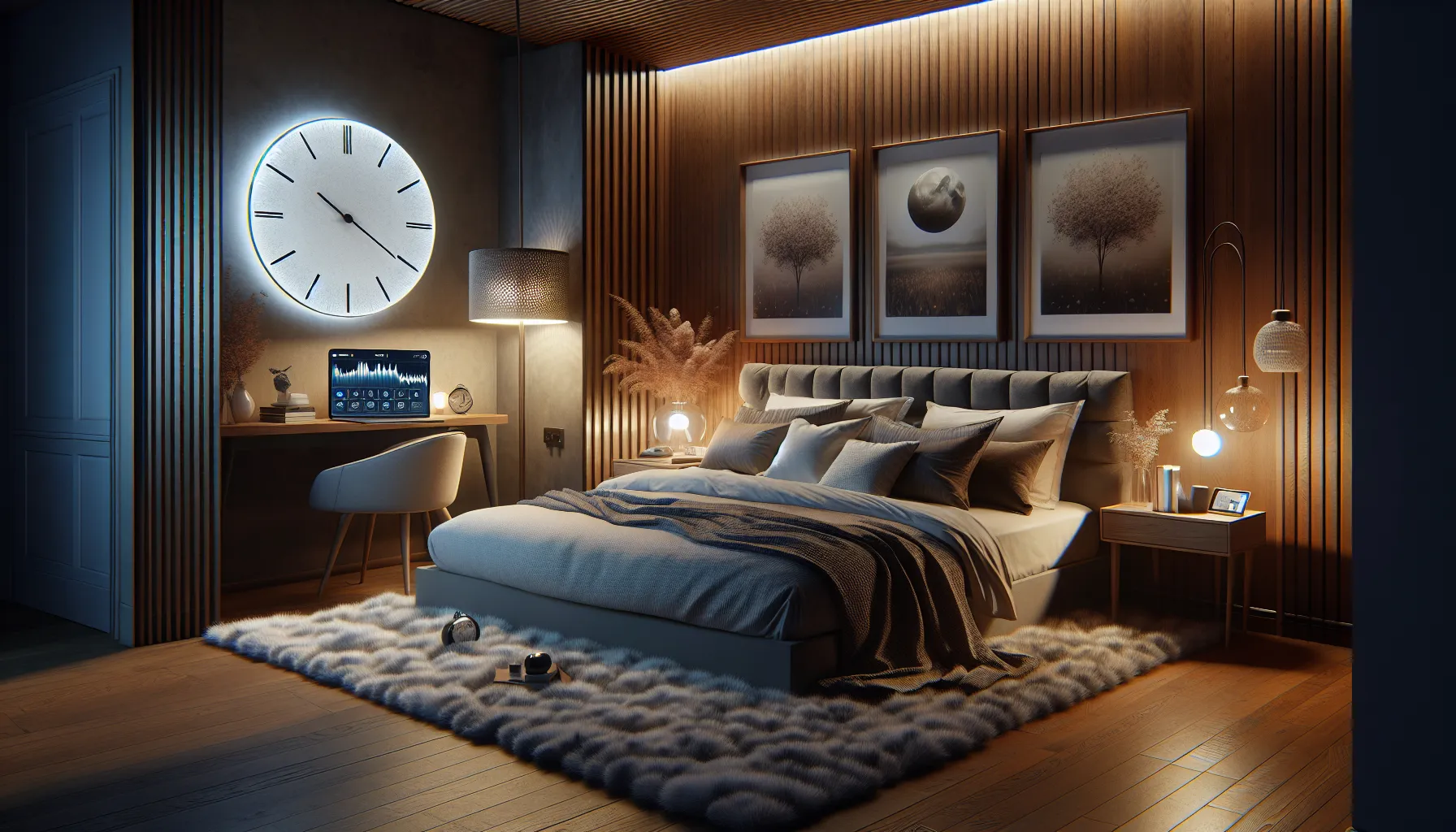 peaceful bedroom with a focus on sleep and relaxation.
