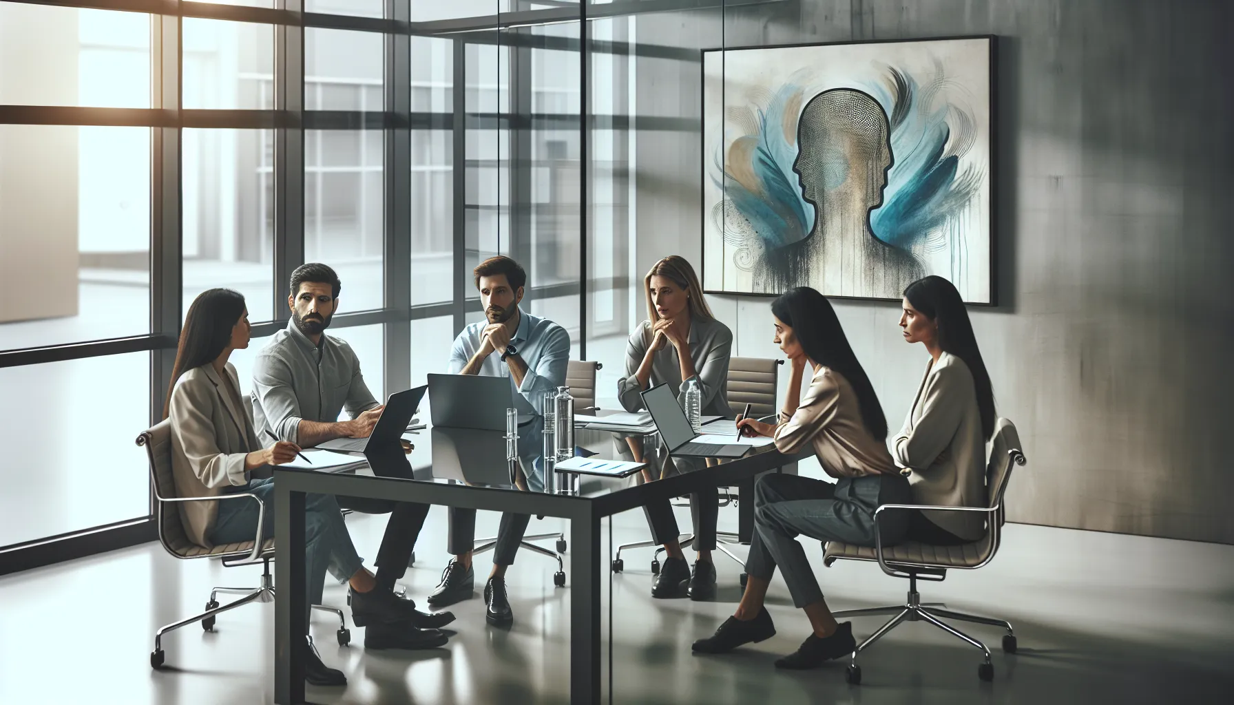 diverse team discussing neurotycznisc in a modern office.