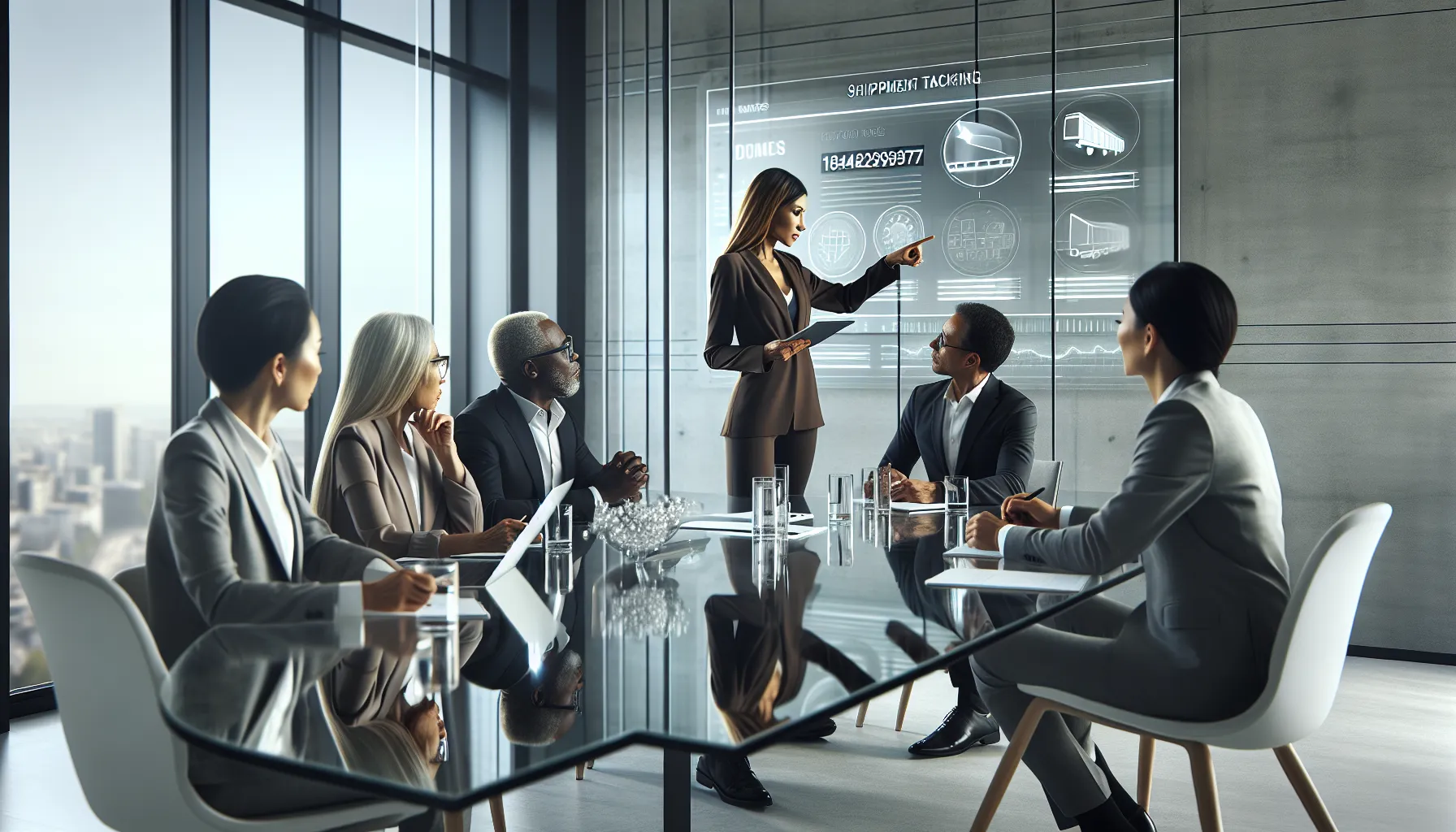 diverse team collaborating in a modern office setting.