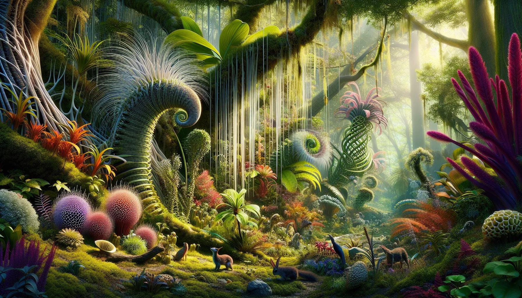 unique plant and animal adaptations in a vibrant ecosystem.