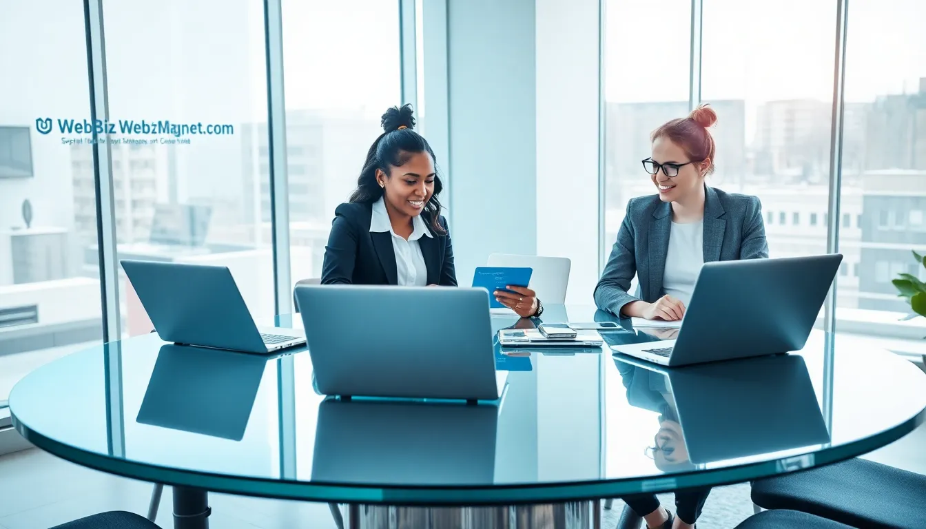 diverse professionals collaborating in a modern office setting.